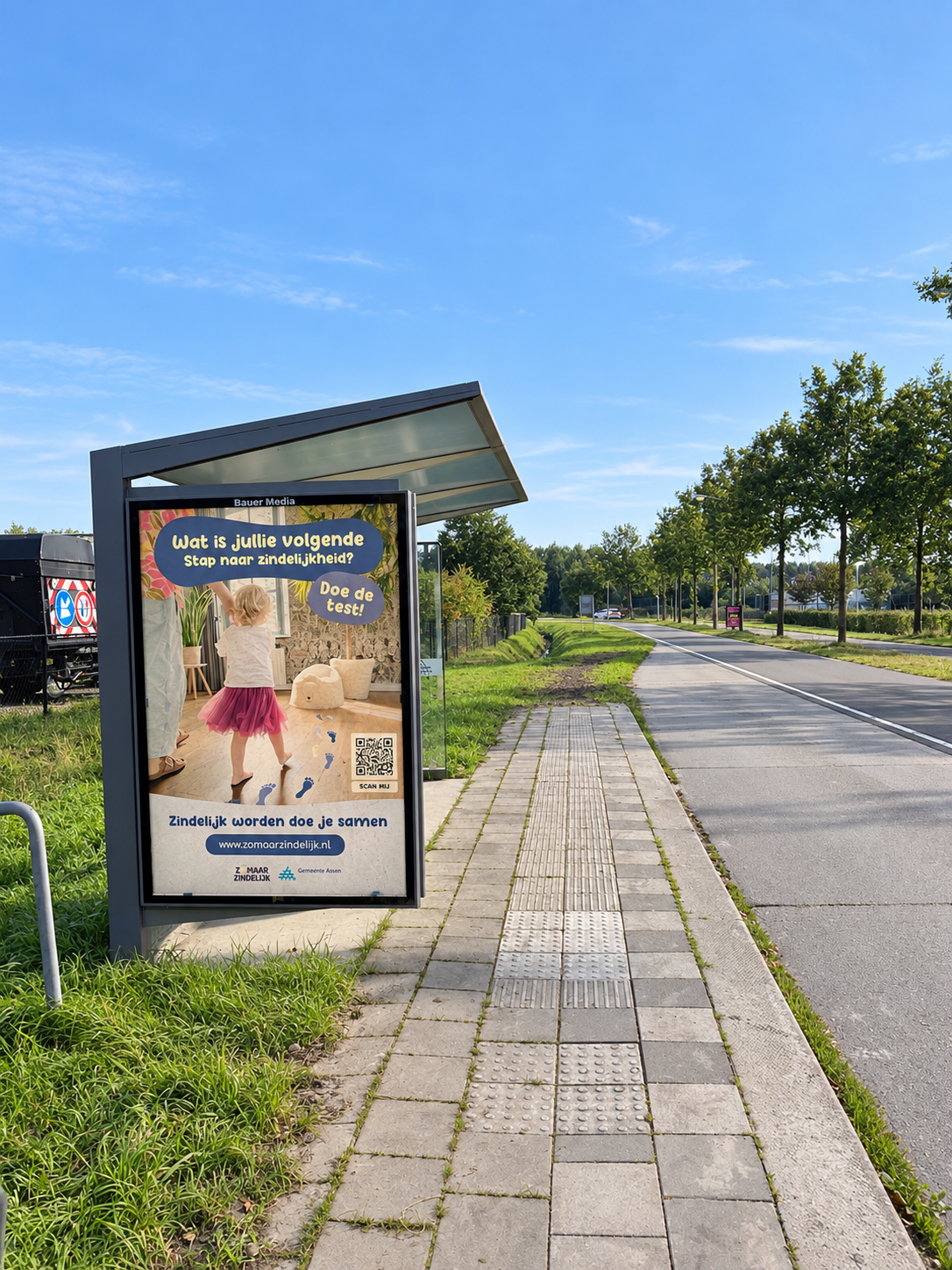 Zomaar zindelijk in bushokje Assen